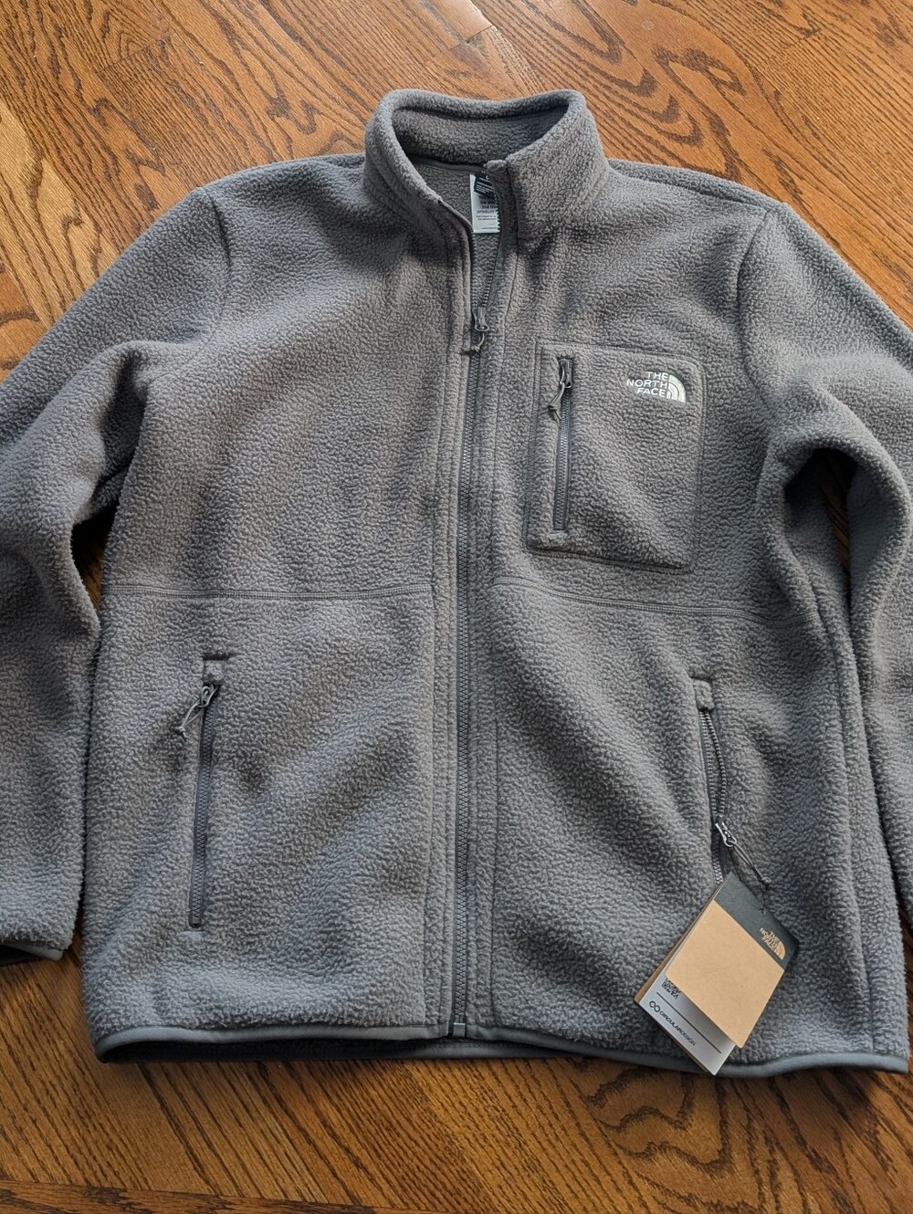 New! Men's The North Face Gray Yumiori Full-Zip Fleece Jacket Size Large